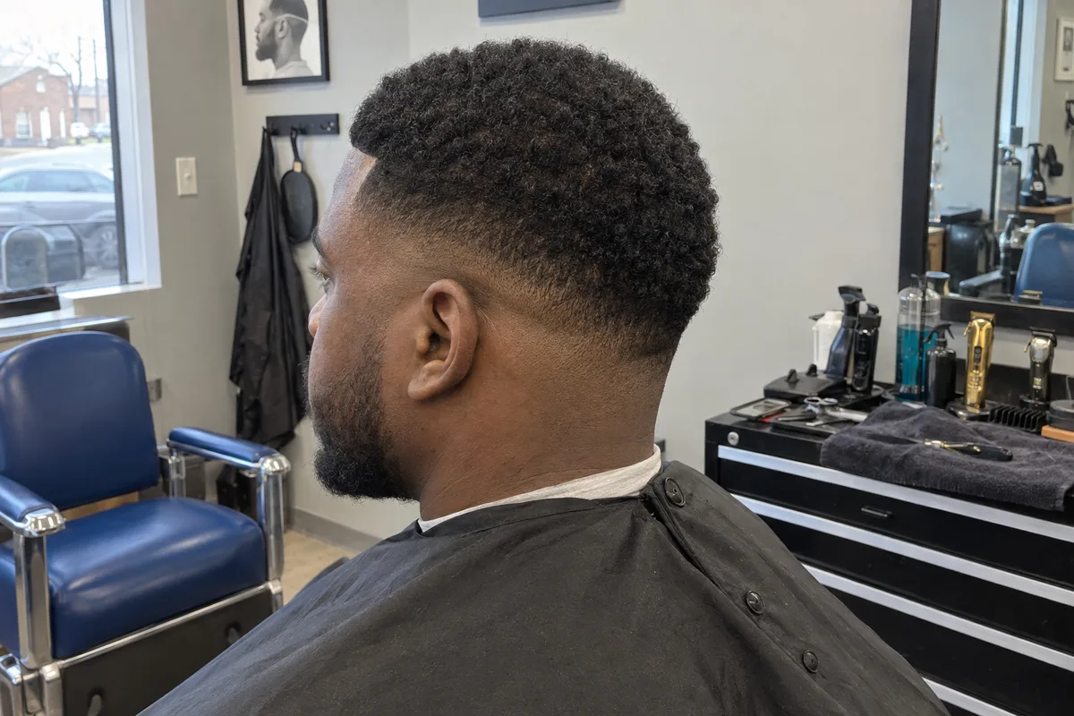 Example textured fade haircut