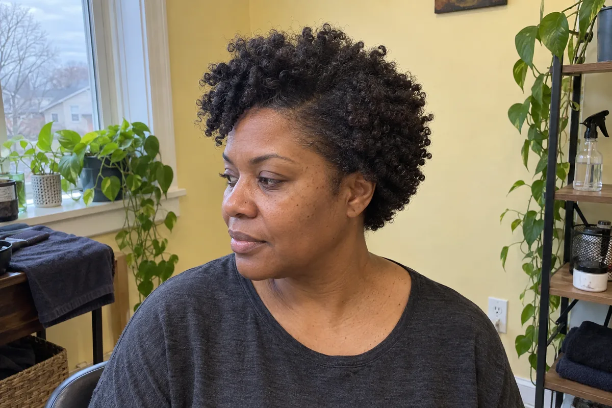 Example natural textured hairstyle